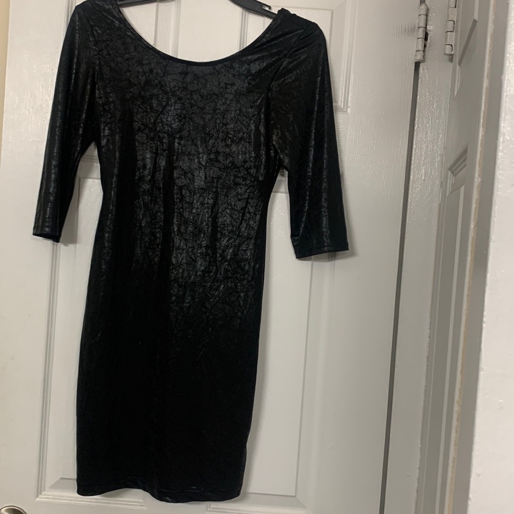 Sexy black low back dress